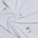 Zafran Wash & Wear Fabric - Ivory White